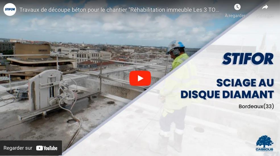 VIDÉO – Chantier de réhabilitation immeuble « Les 3 tours » à Bordeaux Mériadeck